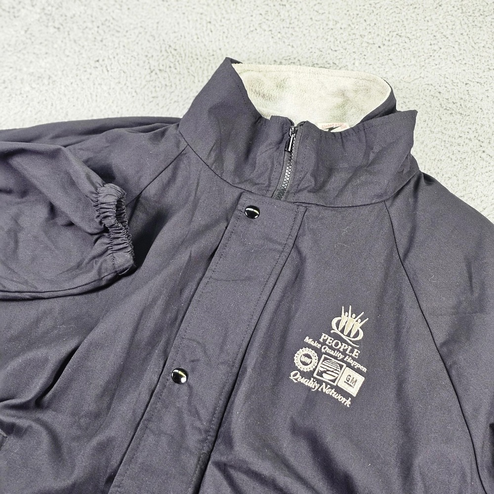 Vintage Union Line Jacket Mens XL Blue Fleece Lined Windbreaker GM UAW USA 90s